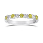 Fancy Yellow Radiant & Trapezoid Diamond Engagement & Wedding Ring Set