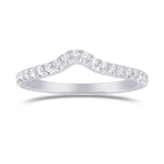 French Pave Diamond Wedding Band Ring