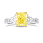Fancy Yellow Radiant , Trapezoid & Princess Diamond Ring