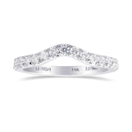 White Diamond Contoured Wedding Ring