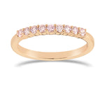 Fancy Pink Diamond 9 Stone Ring