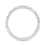 Fancy Pink & Colorless Contoured Diamond Wedding Band