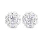 Round Brilliant Diamond Halo Earrings