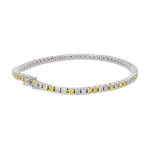 Mix Color Round Brilliant Tennis Bracelet