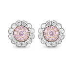 Fancy Pink Diamond Floral Earrings