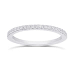 Round Brilliant Open Pave Diamond Wedding Band