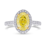 Fancy Yellow Oval Diamond Halo Ring