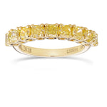 Fancy Intense Yellow Radiant Diamond Band Ring