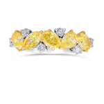 Fancy Yellow Mix and Collection Diamonds Band Ring