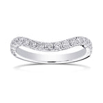 Contoured Half Eternity Diamond Wedding Band