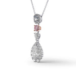 Designer Collection and Fancy Intense Green Blue Drop Diamond Pendant