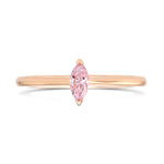 Fancy Intense Pink Marquise Diamond Solitaire Ring
