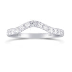 Contoured Diamond Wedding Band