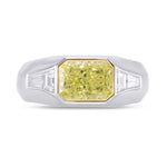 Mens Diamond Ring Setting with Stepcuts & Tapers