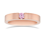 Argyle Fancy Intense Purplish Pink Round Diamond Band Ring