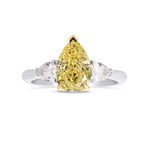 Engagement Three-stone Pear & Wedding Ring Setting