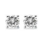 Colorless Round Brilliant Stud Diamond Earrings