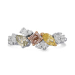 Extraordinary Multicolor and Mix Shape Diamond Band