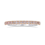 Fancy Light Pink Diamond Half Eternity Ring