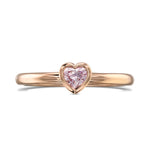 Fancy Light Pink Heart Solitaire Diamond Ring
