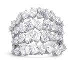 Mixed Shape Four Band Diamond Ring
