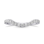 Contoured Pave Diamond Wedding Band