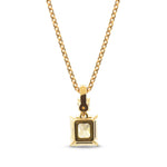 Fancy Yellow Radiant Drop Diamond Pendant