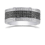 Black and White Pave Diamond Man's Ring