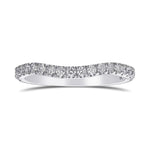Contoured Open Pave Diamond Wedding Band