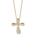 Diamond Cross Bezel Pendant