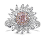 Fancy Purplish Pink Radiant Diamond Dress Ring