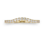 Contoured Half Eternity Diamond Wedding Band