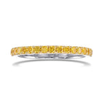 Canary Fancy Vivid Yellow Diamond Half Eternity Wedding Band