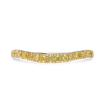 Fancy Intense Yellow Contoured Half Eternity Wedding Band
