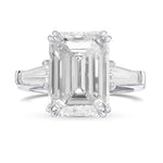 Emerald Three Stone Diamond Ring