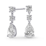 Collection Color Pear Diamond Drop Earrings