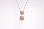 2 Stone Halo Pendant (semi-mount)