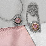 Fancy Light Pink Argyle Diamond Filigree Halo Pendant
