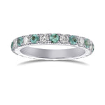 Emerald & White Diamond Full Eternity Band