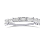 Emerald Half-Eternity Diamond Ring