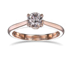 Very Light Pink Round Solitaire Diamond Ring
