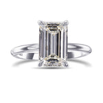 Emerald Solitaire Diamond Ring