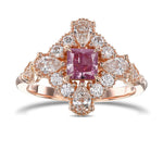 Fancy Vivid Purplish Pink Princess Extraordinary Diamond Ring