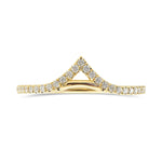Contoured Diamond Wedding Band
