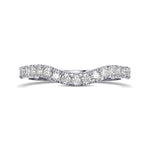 Contoured Diamond Wedding Band
