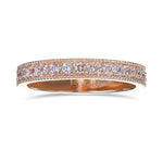 Fancy Light Pink Round Brilliant Diamond Band Ring