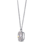 Oval Solitaire Diamond Pendant