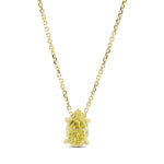 Fancy Yellow Pear Solitaire Diamond Pendant