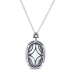 Oval Green Tourmaline and Halo Diamond Pendant