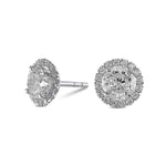 "88 Cut" Diamond Halo Earrings